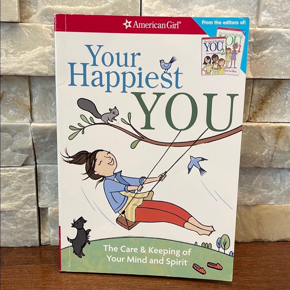 American Girl 'Your Happiest You' Book with Red and Green Accents